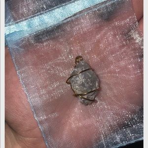 Blue calcite pendant necklace